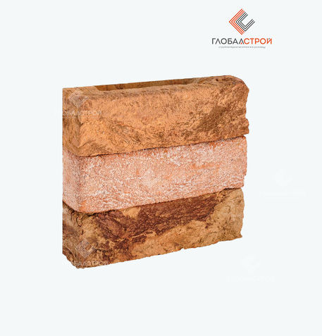 Кирпич облицовочный ручной формовки Алабино ECO WDF Донские зори