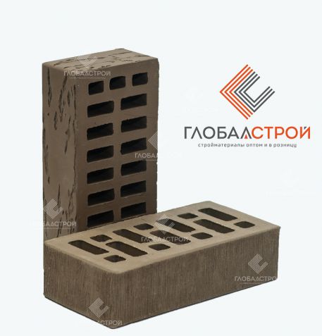 Кирпич облицовочный одинарный 1 НФ коричневый бархат М 175 Старый Оскол