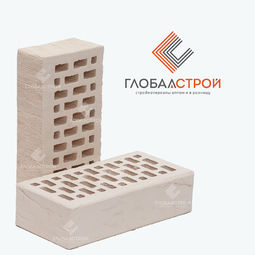 Кирпич облицовочный одинарный 1 НФ слоновая кость гладкий М 175 Терекс